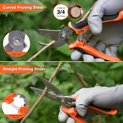 HASTHIP® 10Pcs Gardening Tools Set - Heavy Duty Stainless Steel - Gardening Tools Kit for Home Garden - Plant Cutter for Home Garden - Manual Planting Tools with Tool Bag - Suitable for Patio & Lawn HASTHIP® 10Pcs Gardening Tools Set - Heavy Duty Stainless Steel - Gardening Tools Kit for Home Garden - Plant Cutter for Home Garden - Manual Planting Tools with Tool Bag - Suitable for Patio & Lawn